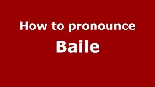 How to pronounce Băile