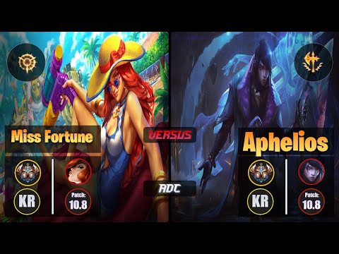Challenger MISS FORTUNE [Press the Attack] (ADC) VS  APHELIOS - Challenger KR Patch 10.8