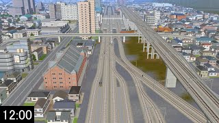 【新・10分で定点観測シリーズ】越野辺駅の1日を10分にまとめてみた【A列車で行こう9】