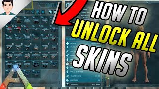 2022 (STILL WORKS!) ARK HOW to UNLOCK ALL SKINS in 2 SECONDS!! ARK UNLOCK ALL SKINS COMMAND!!