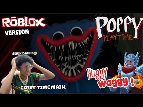 AKU PERGI MASUK KILANG ANAK PATUNG BERHANTU ADA HUGGY WAGGY KEJAR ! ROBLOX : POPPY NEWTIME CHAPTER 1