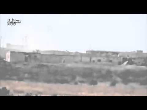 استهداف دبابة لقوات النظام بصاروخ تاو على حاجز المصاصنة في ريف حماة من قبل تجمع العزة