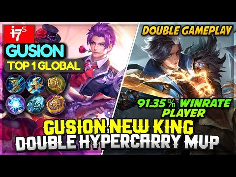 Gusion New King, Double Hypercarry MVP Gameplay [ Top 1 Global Gusion ] i7̶ˢ Gusion - Mobile Legends Video