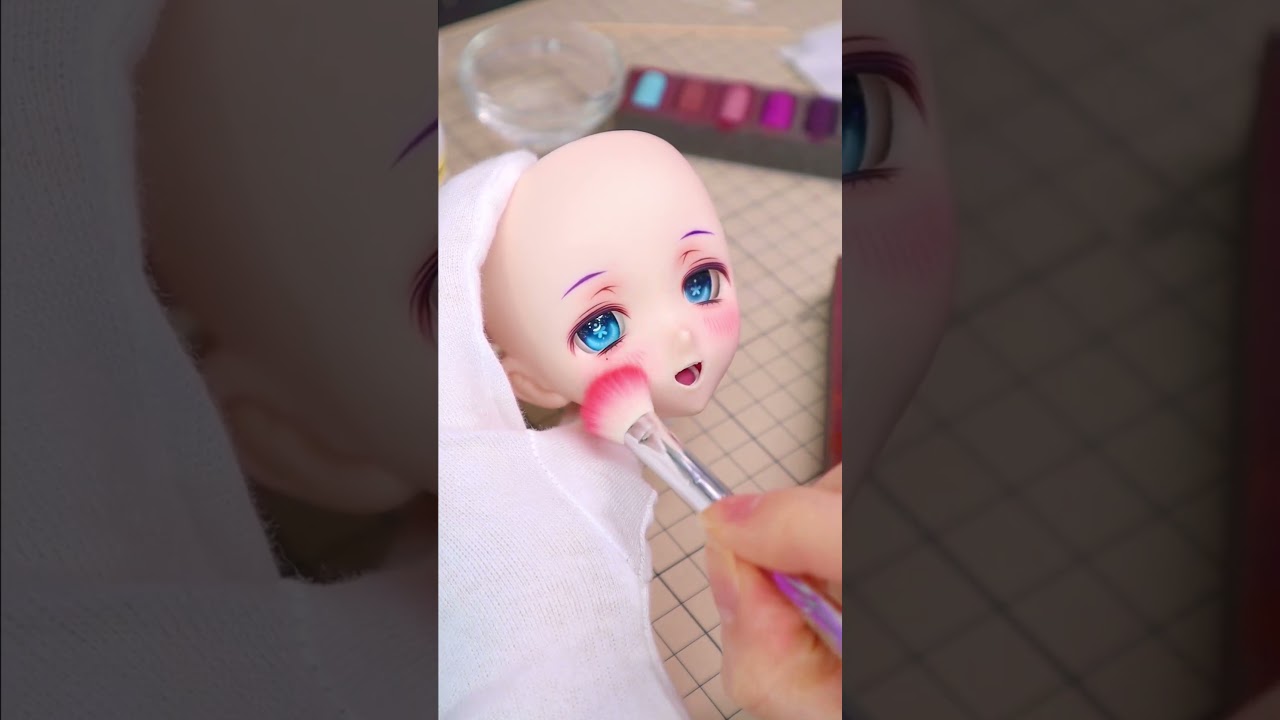 【オークションドール】ヤフーオークションに出品するカスタムドール ヘッドのご紹介♡【ほんわか笑顔のおっとりちゃん♡】#shorts