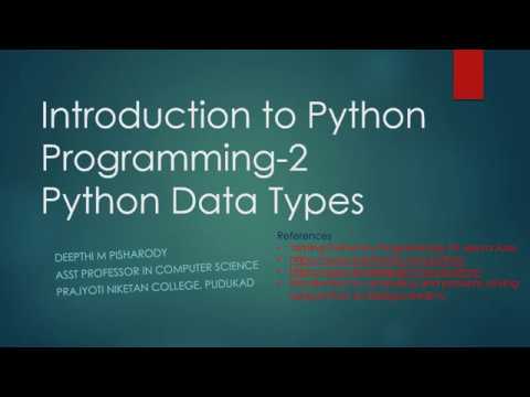 Python Part 3 Data Types 1