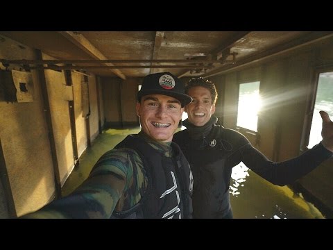 Found Half Sunken Tug Boat in River! (Explored for Potential Treasure) | DALLMYD