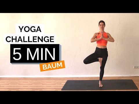 Baum Pose I 5 Minuten Yoga Challenge I Bein und Fußgelenk Training I Balance und Fokus