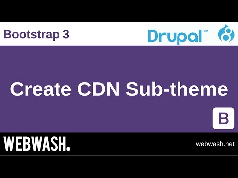 Using Bootstrap 3 in Drupal 8, 3.1: Create CDN Sub-theme