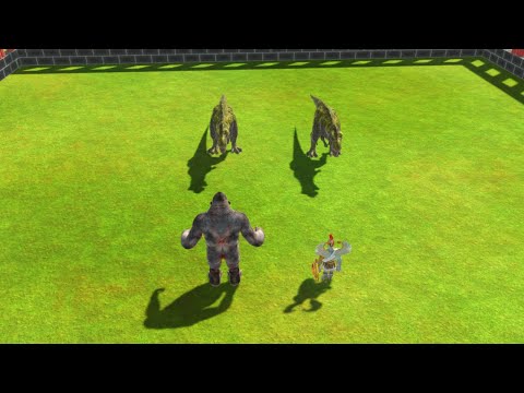 ACHILLES AND GORO VS 2 UNIT FANTASY & CARNIVORE DINOSAUR | Animal Revolt Battle Simulator