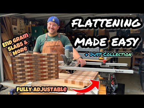 SpeTool Machinist Grade Router Sled & Dust Collection: Wood Flattening Made Easy