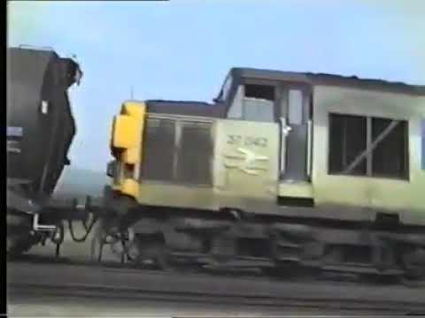 Margam Class 37 No. 37042 Passes by on an oil train in 1993.