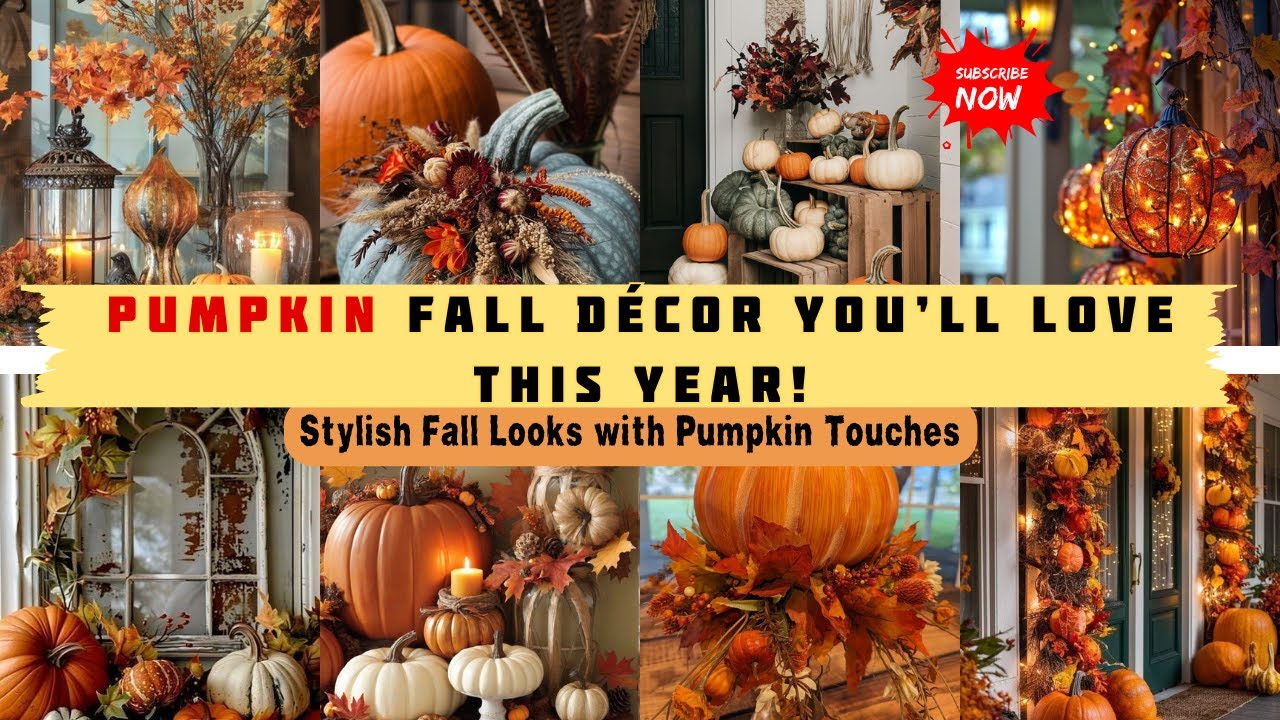 199+ Pumpkin Fall Decorations Ideas 2025 | DIY Pumpkin Wreath & Centerpieces