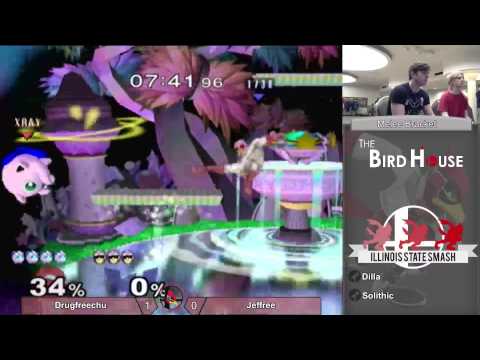Drugfreechu (Jigglypuff) vs. Jeffree (Fox, Falcon) - Melee Pools - The Bird House VI