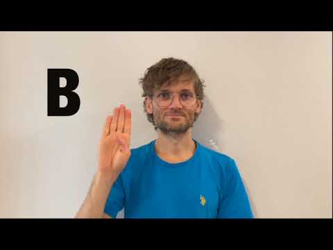 アルファベット（指文字）B