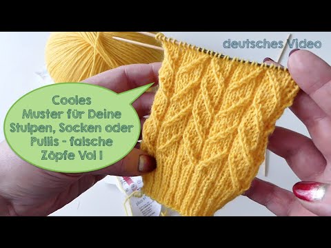 Knitting pattern / sock pattern / cuff pattern False braids Vol 1 - also for beginners