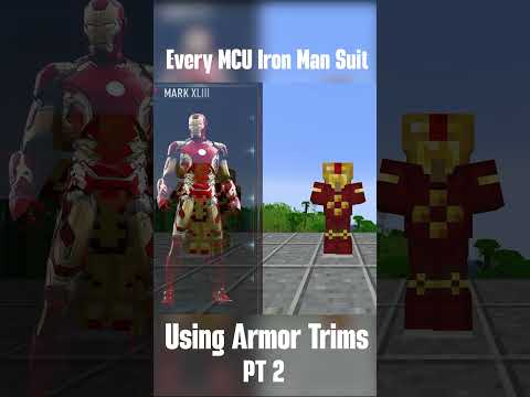 (PART 2) EVERY Iron Man Armor Recreated in Minecraft 1.20 #shorts #minecraft #marvel