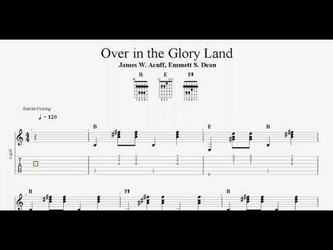 Over in the Glory Land | Country Gospel | Devotional Song | Guitar TAB | Piano Sheet Music