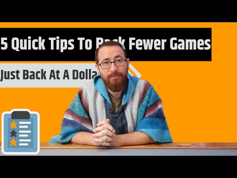 5 Quick Tips To Stop Backing Games