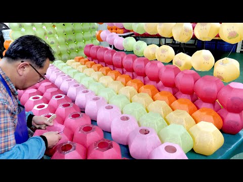 Amazing process of making paper lanterns! Korean lotus lantern