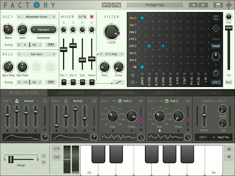 FACTORY Synth by Sugar Bytes - A Demo & Tour of this Amazing Synth for your iPad