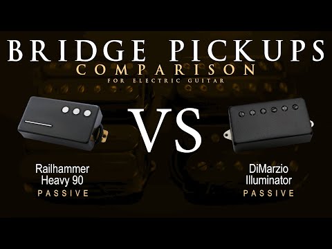 Railhammer HEAVY 90 vs DiMarzio ILLUMINATOR - Bridge Guitar Pickup Comparison Tone Demo