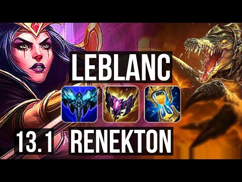LEBLANC vs RENEKTON (MID) | 5/0/9, 400+ games | KR Grandmaster | 13.1