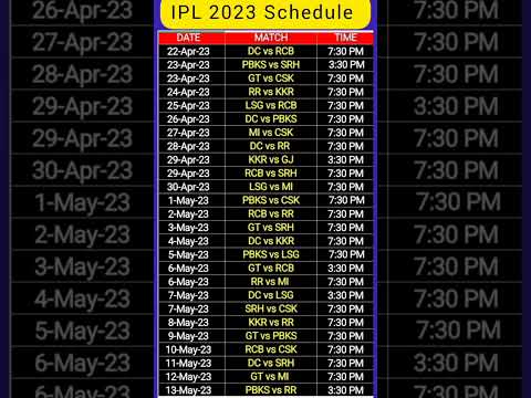 IPL 2023 Schedule #date #timetable #short // $#viralvideo #cricket #subscribers #ipl2023