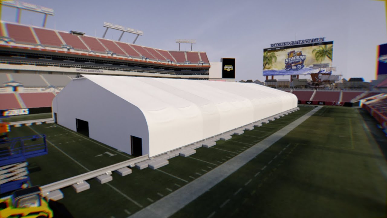 Watch an animated rink build of the 2026 NHL Stadium Series in Tampa