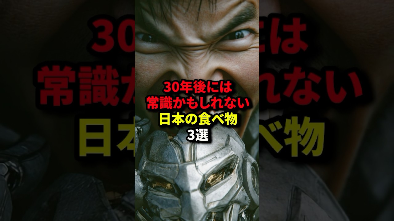 30年後には常識かもしれない日本の食べ物3選 #都市伝説
