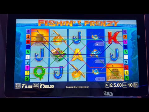 Casino Slots Session From Leeds Pt 1/3 - £5 bets on Fishin’ Frenzy , Eye of Horus , Magic Mirror etc