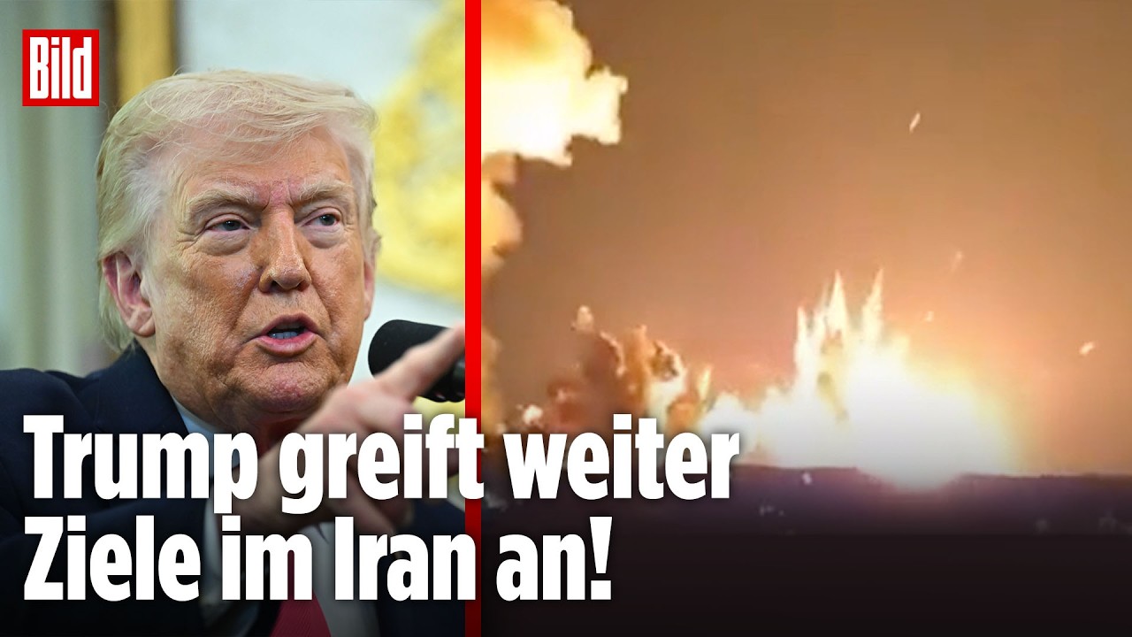 IRAN-KRIEG: Trump postet Angriffs-Video! Explosionen bei Bombenhagel auf Munitionsdepot!