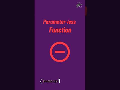 Parameterless Function In Javascript Functions In Javascript Javascript Tutorial In 1 Minutes
