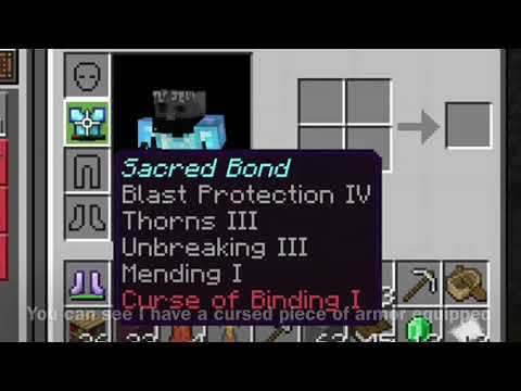Minecraft Tutorial: How to remove curse of binding without dying *Read description*