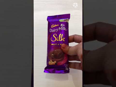 ASMR Cadbury Dairy Milk Silk Fruit & Nuts 80Rs 58gr | for foodies | unwrapping video | #shorts#