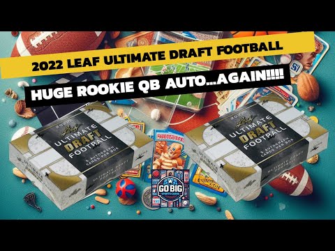 Caja de fútbol del Draft Ultimate de Leaf 2022: ¡Gran sorteo de autógrafos de QB novatos!