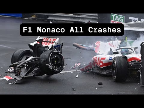 F1 Monaco All Crashes
