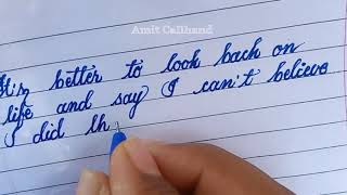 Beautiful cursive writing | How quotes can change your life