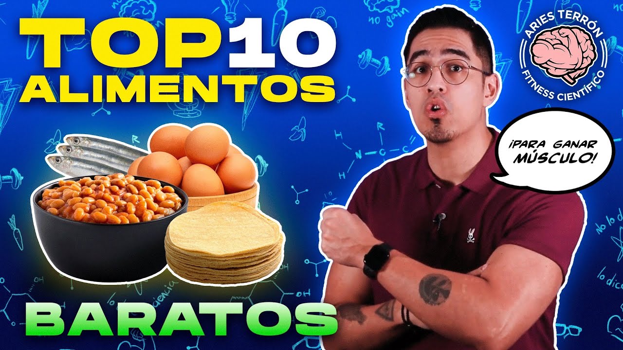 Los 10 MEJORES ALIMENTOS para GANAR MASA MUSCULAR 💪🏼 (¡BARATOS!)