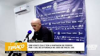 Coletiva com o técnico Itamar Schülle do CSA após derrora para o CRB: 2x0