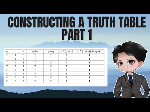 CONSTRUCTING A TRUTH TABLE  | PART 1│ PROF D