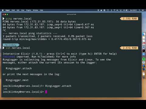 Elixir Nerves ssh and show log