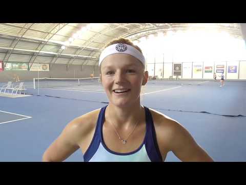 EMPIRE Women's Indoor 2019: QF, interview, Anna ZAJA (GER) - Jasmine PAOLINI (ITA) 6-3 7-5