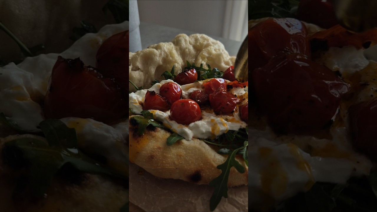 YouTube-Video: Pizzasandwich mit Burrata, Pesto Rosso und Rucola