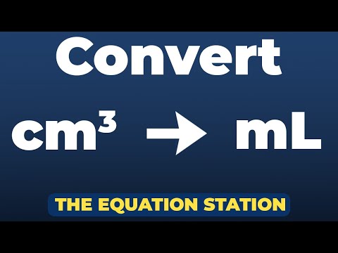 How to convert cubic centimeters to milliliters | Physics Practice Problem