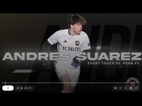 Andres Suarez FC Delco 08 ENCL R Every Touch Video vs Penn FC at Penn Fusion Winter Showcase 2025