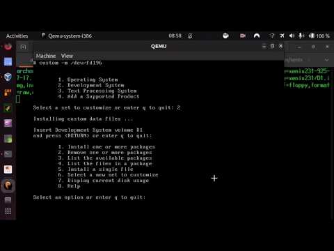 Installing Xenix 2.3.1 on Pocket 386, with Lisp