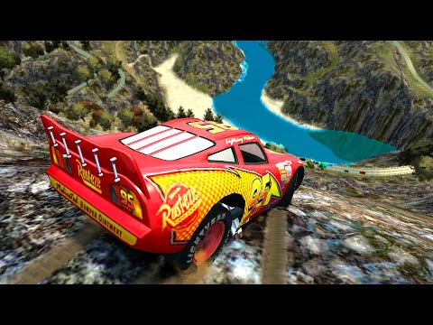 GTA 4 Lightning McQueen Cliff Drops & Crashes ep.3