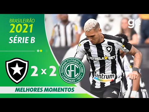 BOTAFOGO 2 x 2 GUARANI | MELHORES MOMENTOS | 38ª RODADA BRASILEIRÃO SÉRIE B 2021 | ge.globo