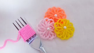Super Easy Woolen Flower Making for Beginners - Ha