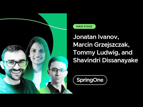 Jonatan Ivanov, Marcin Grzejszczak, Tommy Ludwig, and Shavindri Dissanayake at SpringOne 2021